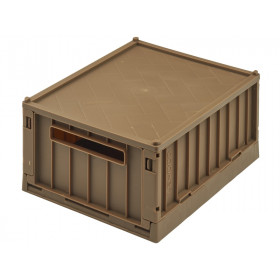 LIEWOOD 2-pack folding box with lid WESTON pecan S