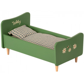 Maileg Wooden Bed for TEDDY Dad dusty green