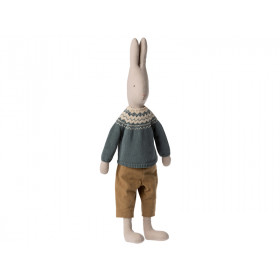 Maileg Bunny with brown PANTS & JUMPER (Size 5)