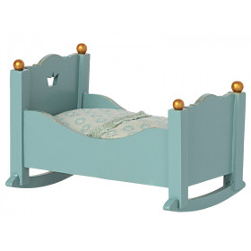 Maileg CRADLE for Baby Mouse blue
