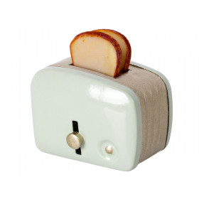 Maileg TOASTER & BREAD for Dolls House mint