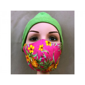 Hickups Fabric Mask ADULTS FEMALE Pineapple pink