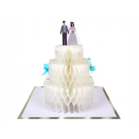 Meri Meri 3D Honeycomb Card WEDDING CAKE