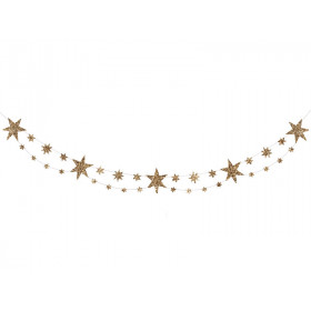 Meri Meri Garland with Eco-Glitter STARS gold