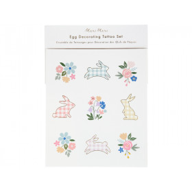 Meri Meri Egg Decoration Tattoos BUNNY & FLOWERS