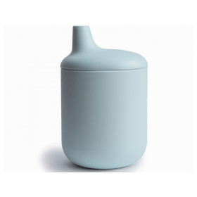 Mushie Silicone SIPPY CUP powder blue