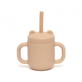 Petit Monkey Silicone STRAW CUP with Handles honey