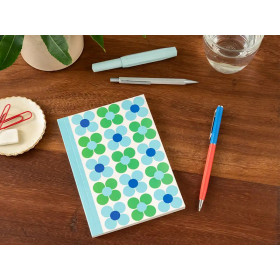 Rex London Pocket Notebook DAISIES blue & green A6 lined
