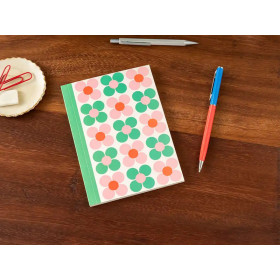 Rex London Pocket Notebook DAISIES pink & green A6 lined