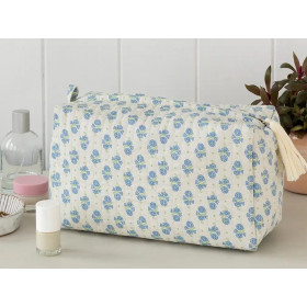 Rex London Quilted Toiletry Bag CORNFLOWER