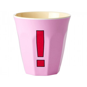 RICE Melamine Cup EXCLAMATION MARK SOFT PINK