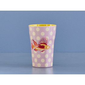 RICE Tall Melamine Cup FISH lavender