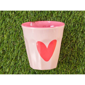 RICE Melamine Cup HEART Pink