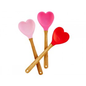 RICE kitchen spatula heart soft pink/fuchsia/red