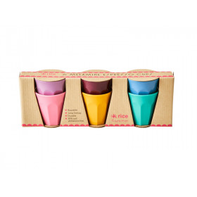 RICE 6 Melamine Espresso Cups DANCE OUT Colors