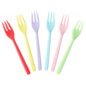 RICE 6 Melamine Cake Forks YIPPIE YIPPIE YEAH