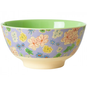 RICE Melamine Bowl YIPPIE YIPPIE YEAH Flower Painting