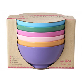 RICE 6 melamine bowls LA JOIE DE VIVRE Colors