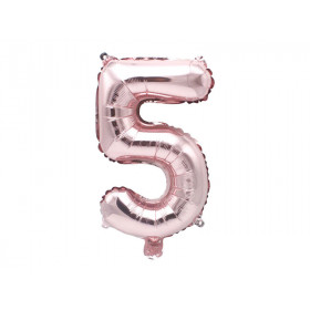 Rico Design Small Birthday Balloon 5 rose