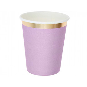 Rico Design 10 Party Paper Cups lilac/gold