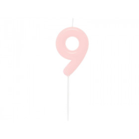 Rico Design BIRTHDAY CANDLE Number 9 pink