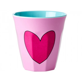RICE Melamine Cup HEART PINK