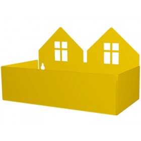 Roommate box shelf TWIN HOUSE yellow