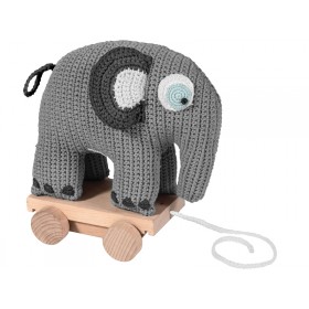 Sebra elephant on wheels pastel grey