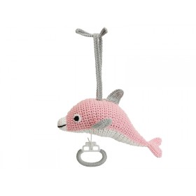 Sindibaba Musical Soft Toy DOLPHIN PINK