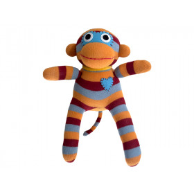 Hickups Sock Monkey Mini orange & burgundy