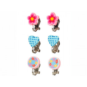 Souza Clip On Earrings MARLENE Hearts & Flowers