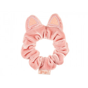 Souza Hair Scrunchie with Cat Ears IRINI pink
