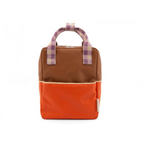 Sticky Lemon Small Backpack COLOUR BLOCK Orange & Plum Purple 4-7 yrs