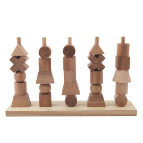 Wooden Story Stacking Toy NATURAL
