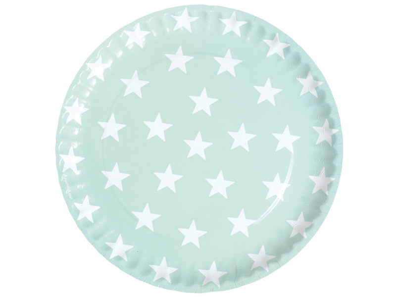 turquoise paper plates